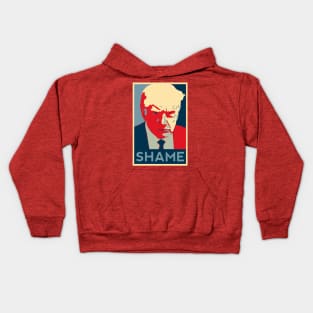 Trump mug shot Shame Obama HOPE poster style Kids Hoodie